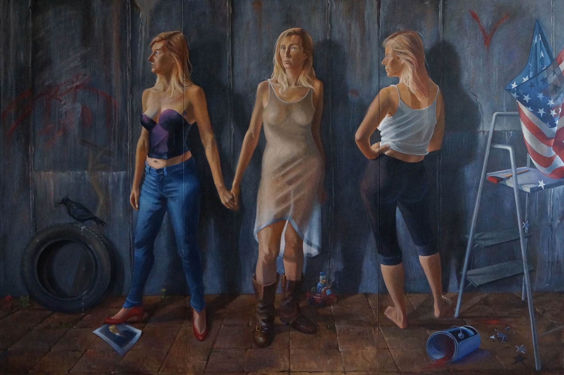 David Ottinger, Kathy, oil on linen, 72 x 96 inches